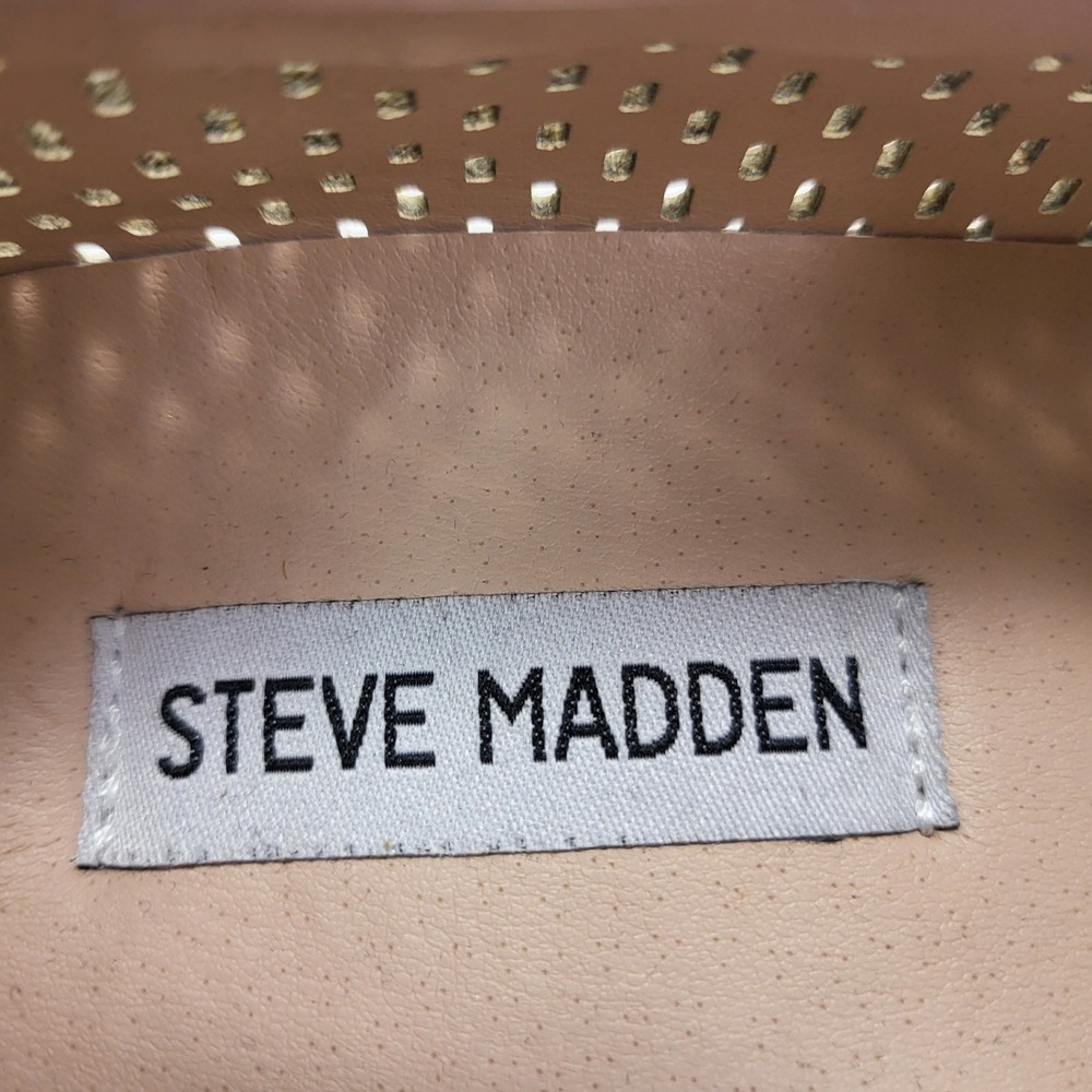 Steve Madden Elenor Pink Sneakers Women's Size 8.5 Slip On Perforated Laser Cut - Picture 5 of 7